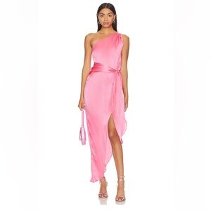 Amanda uprichard palmira Maxi dress In pink ribbon